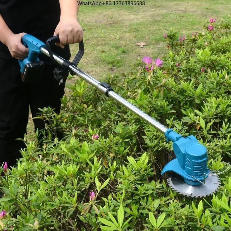 Lithium Battery Wireless Electric Lawn Mower & Grass Cutter Lightweight Quiet Small Garden Pruning Tool