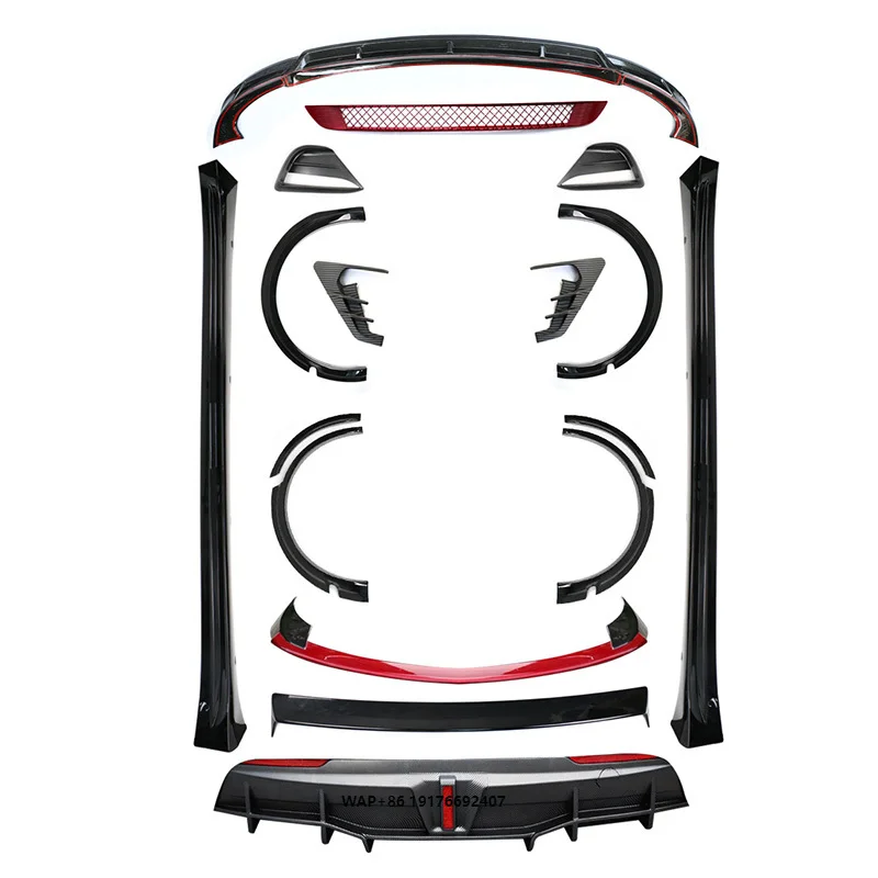 

New Design Carbon Fiber Rear Bumper Side Skirts Performance Diffuser Spoiler Kit Body Modification for Model 3/Y Cars