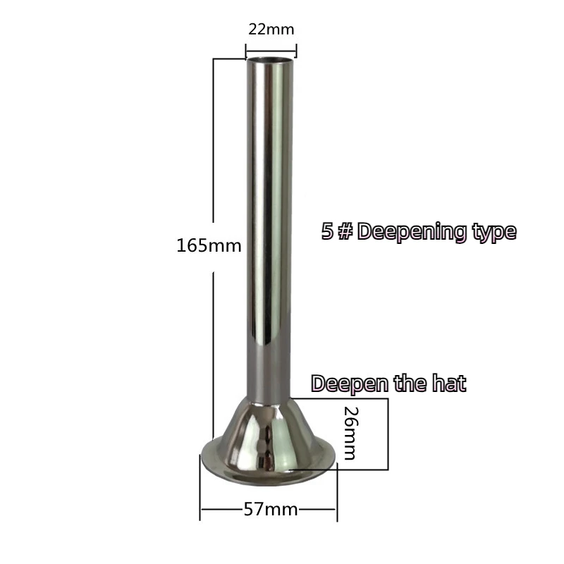 Stainless steel sausage filling tool, small sausage tube, funnel mouth, large horn mouth, meat grinder accessories