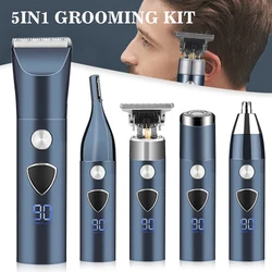 Professional Hair Clipper Trimmer, Groin & Body Trimmer for Men, Replaceable Electric Shaver, Multifunctional Grooming Machine