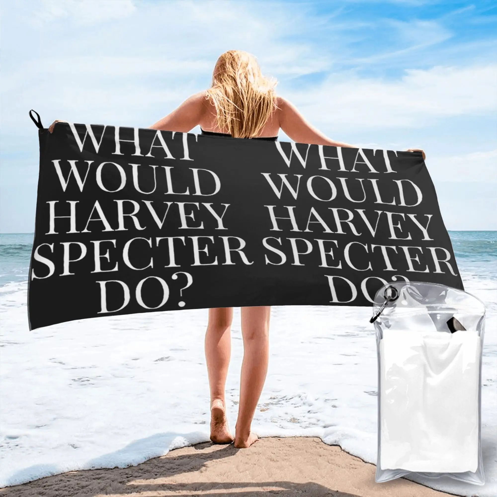 What Would Harvey Specter Do v2 Beach Towel Soft Microfiber Quick Dry Absorbent Quick Towels For Swimming