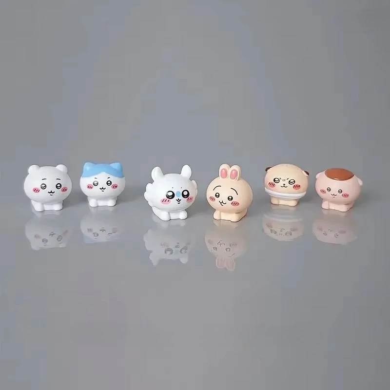 Chiikawa Cartoon Cute Figurine Resin Accessories Small Ornament for Desktop or Car, Cute Gift DIY Decoration