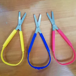 2022 novo mini aço inoxidável laço tesoura design adaptativo colorido aperto scissor diy arte artesanato ferramenta de corte tijeras circulares