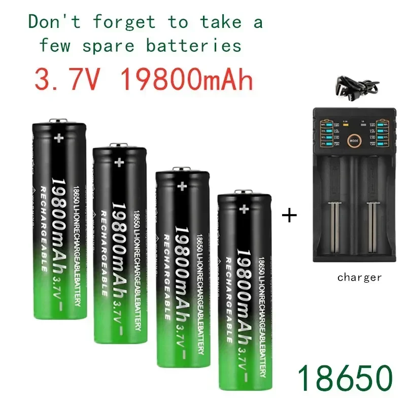 18650 Li-Ion battery19800mAh rechargeable battery 3.7V for LED flashlight flashlight or electronic devices battery