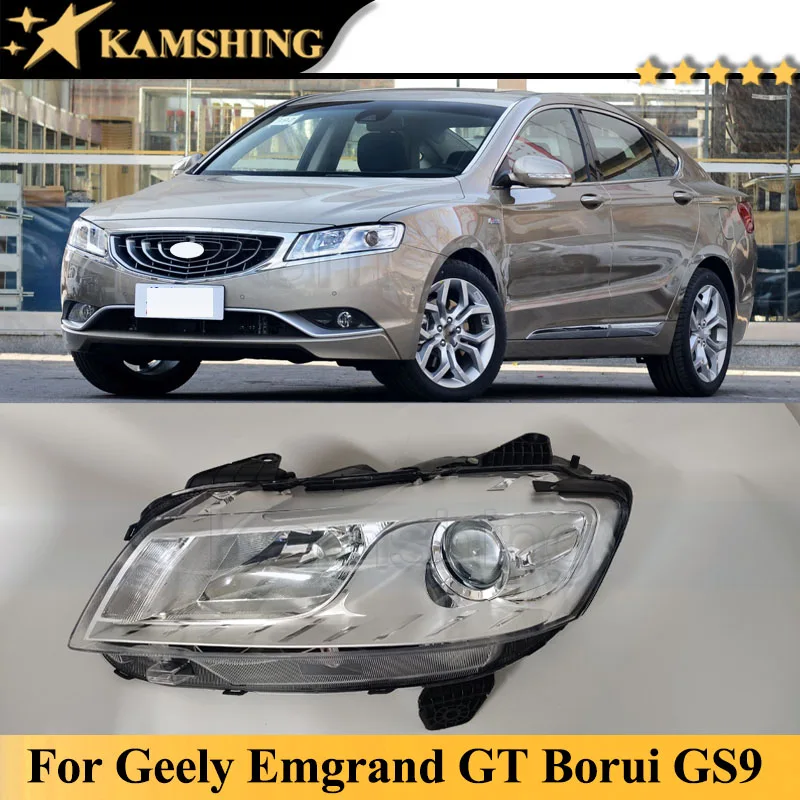 Kamshing For Geely Emgrand GT Borui GS9 2015-2017 Headlight Front Bumper Head Light Lamp Head Lamp Light Headlamp