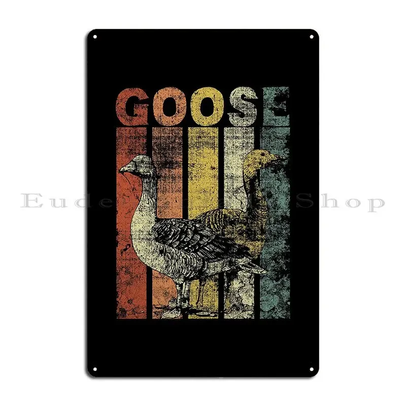 Funny Duck Goose Hunting Vintage Waterfowl Gifts Metal Plaque Bar Wall Decor Living Room Wall Personalized Tin Sign Poster