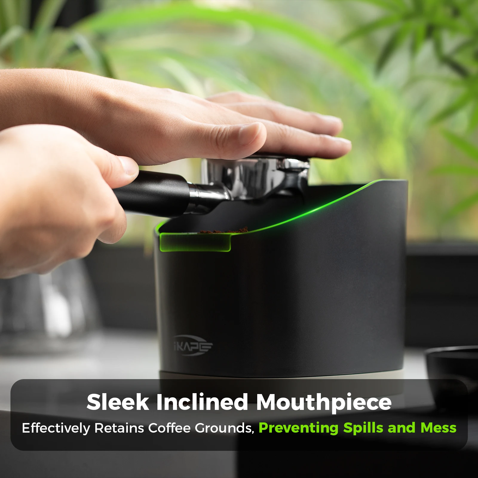 

IKAPE Espresso ABS Knock Box V2, инструмент для бариста, улучшенный для лучшей манипуляции - черный органайзер для кофейной гущи эспрессо