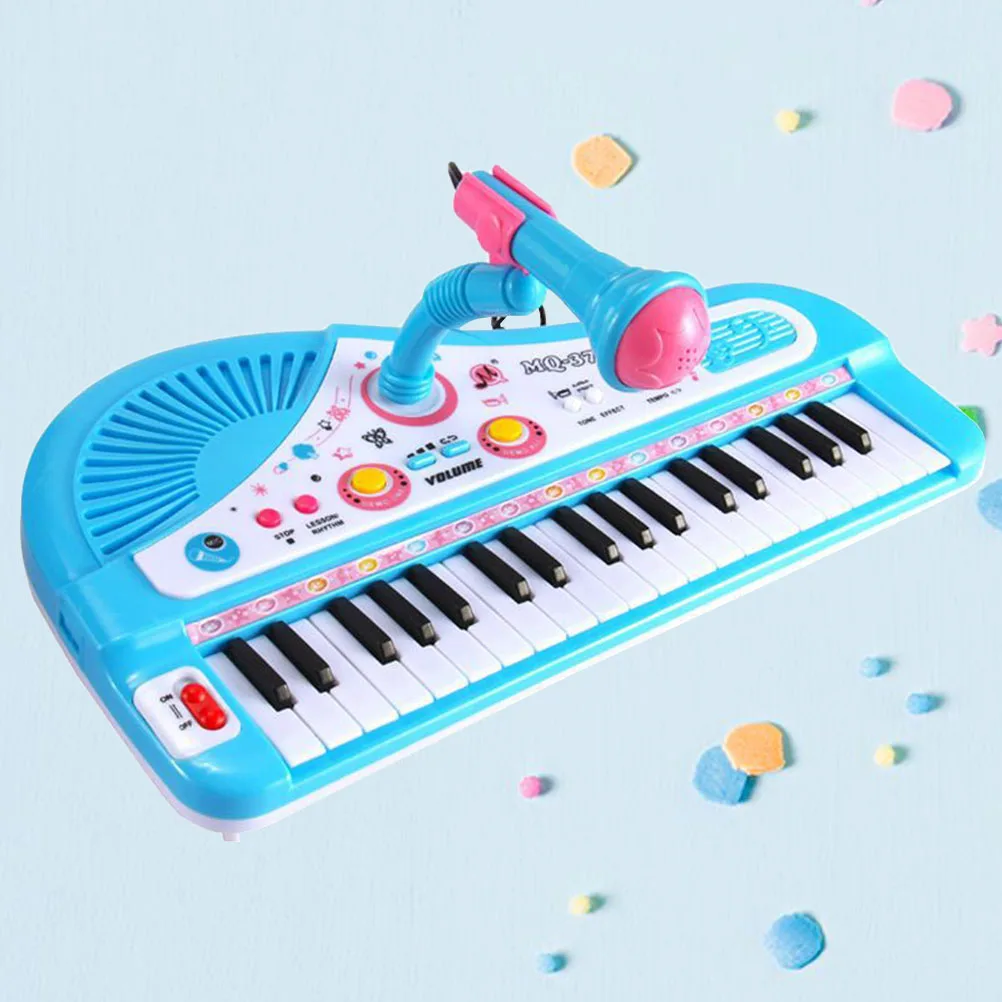 37 Keys Kids Piano Multifunction Electronic Keyboard Musical Instrument For Child Learning Fun Visual Auditory Memory