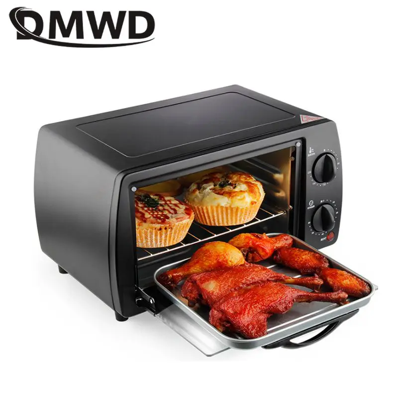 Dmwd 2 Layer 9L Mini Elektrische Bakken Oven 220V Thuis Pizza Oven Bakken Tools Voor Gebak Kip Vleugel Temperatuur controle Timing