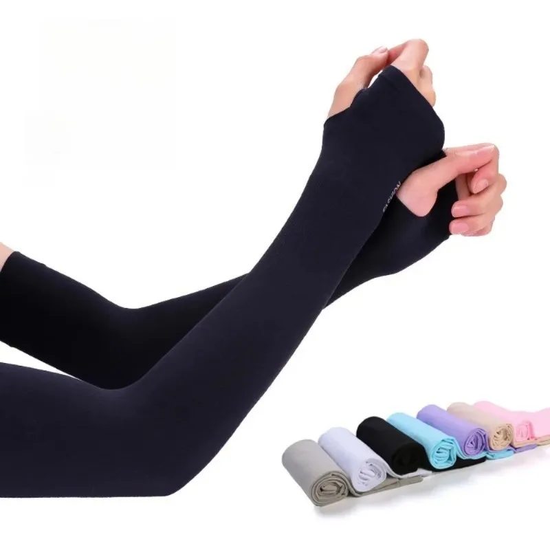 Compression UV Sleeves 1Pair Sports Arm for Basketball Cycling Running Volleyball Summer Sunscreen Arm Warmers