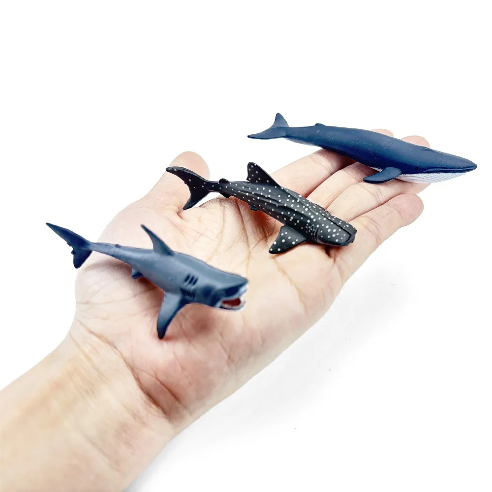 12 ชิ้น/เซ็ตสถานที่แล้วจําลองสัตว์ทะเลเพนกวินของเล่นที่สมจริง Sea Life เต่าปลาวาฬของเล่นเด็กคริสต์มาสของขวัญ