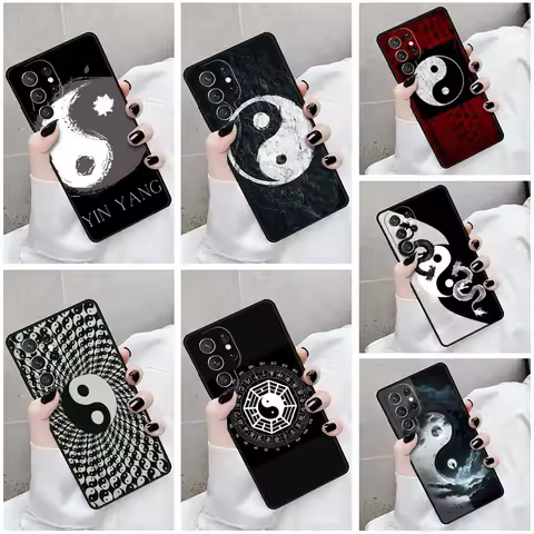 Phone Case For Samsung Galaxy S24 S23 S21fe S22 Ultra Plus Note 10 20 S8 S9 S10 Cover Eight Diagrams Taiji Yin Yang