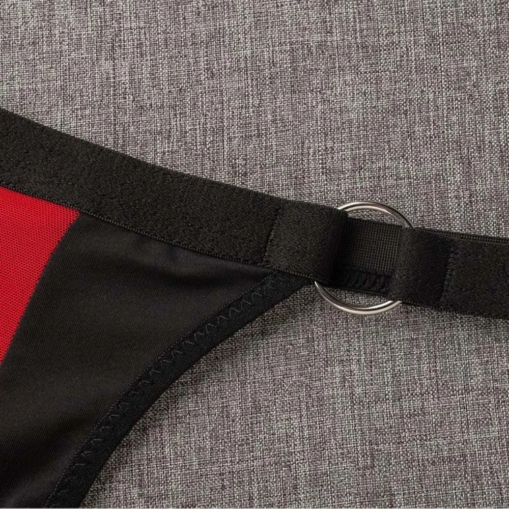 Simple Transparent Men's Thin Thong Circular Ring Splicing Low Waist T-back Briefs Thin Strip Male Lingerie Men Underwear Male
