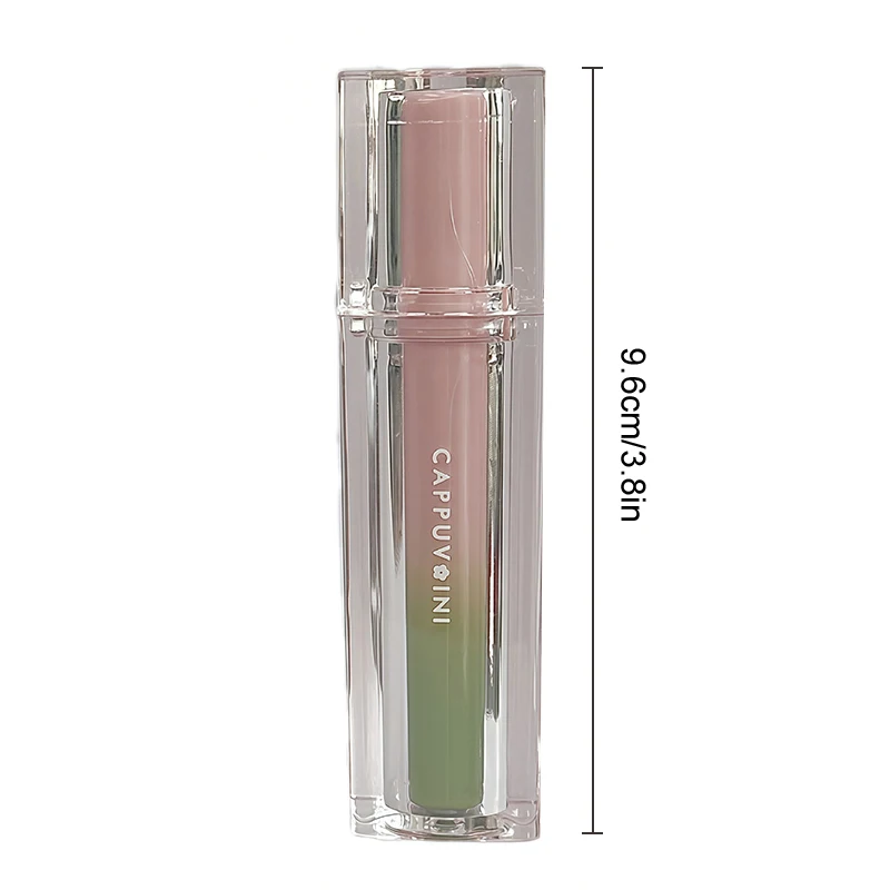 新しい1個入りカプビニ長持ち色落ちしないヌードパープルリップグレイズ保湿ウォーターテクスチャミラーリキッドリップティントメイクアップコスメティック