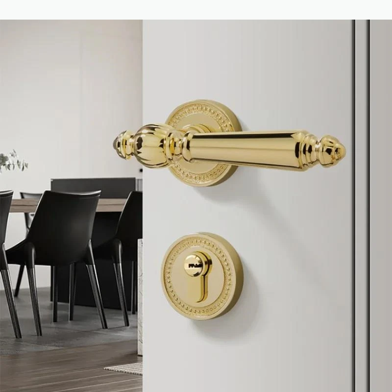 

Zinc Alloy Door Lock Indoor Bedroom Silent Lock Safety Locks Universal Split Locks Door Handle Hardware