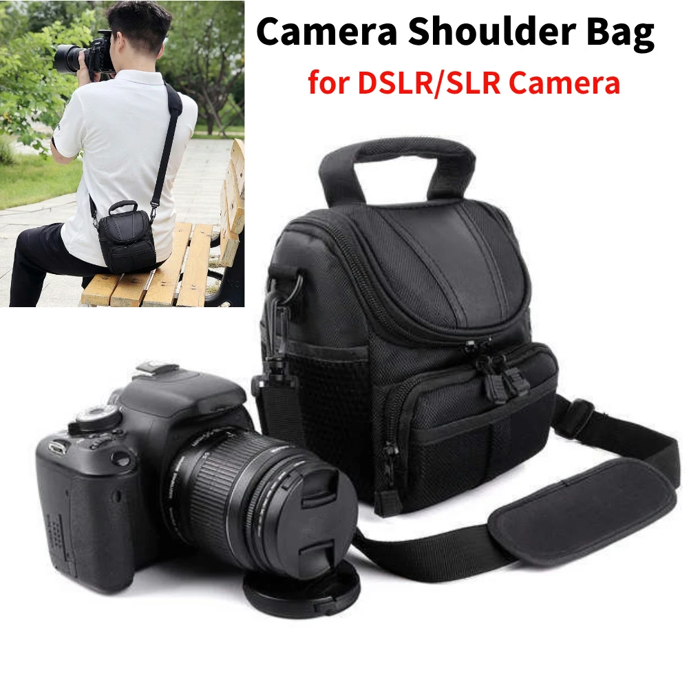 حقيبة كاميرا بكتف واحد لكاميرا نيكون D40 DSLR/SLR مقاومة للماء حقيبة كتف للتصوير الفوتوغرافي مضادة للصدمات حقائب كتف متنقلة