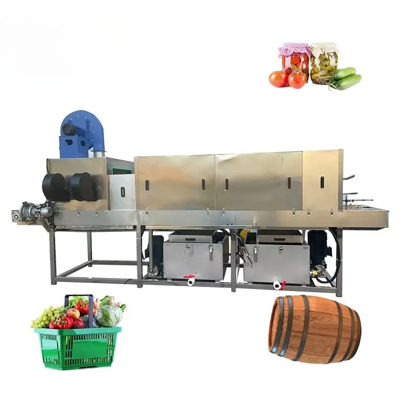Customized Crate Washing & Drying Machine 304 Stainless Steel High-Pressure Industrial Vegetable/Fruit Basket Cleaning Equipment