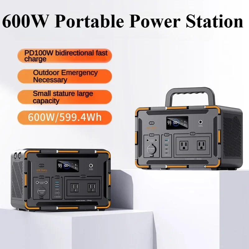 300w Portable Power Station 599Wh 80000mAh solar generetor 220V/110V Outdoor Emergency Mobile Power Bank for Home Use Camping