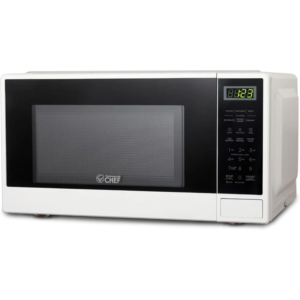 1.1 Cu Ft Microwave,Small Microwave with Push Button, 1000W Countertop Microwave,Kitchen Timer, Door Lock,Digital Controls