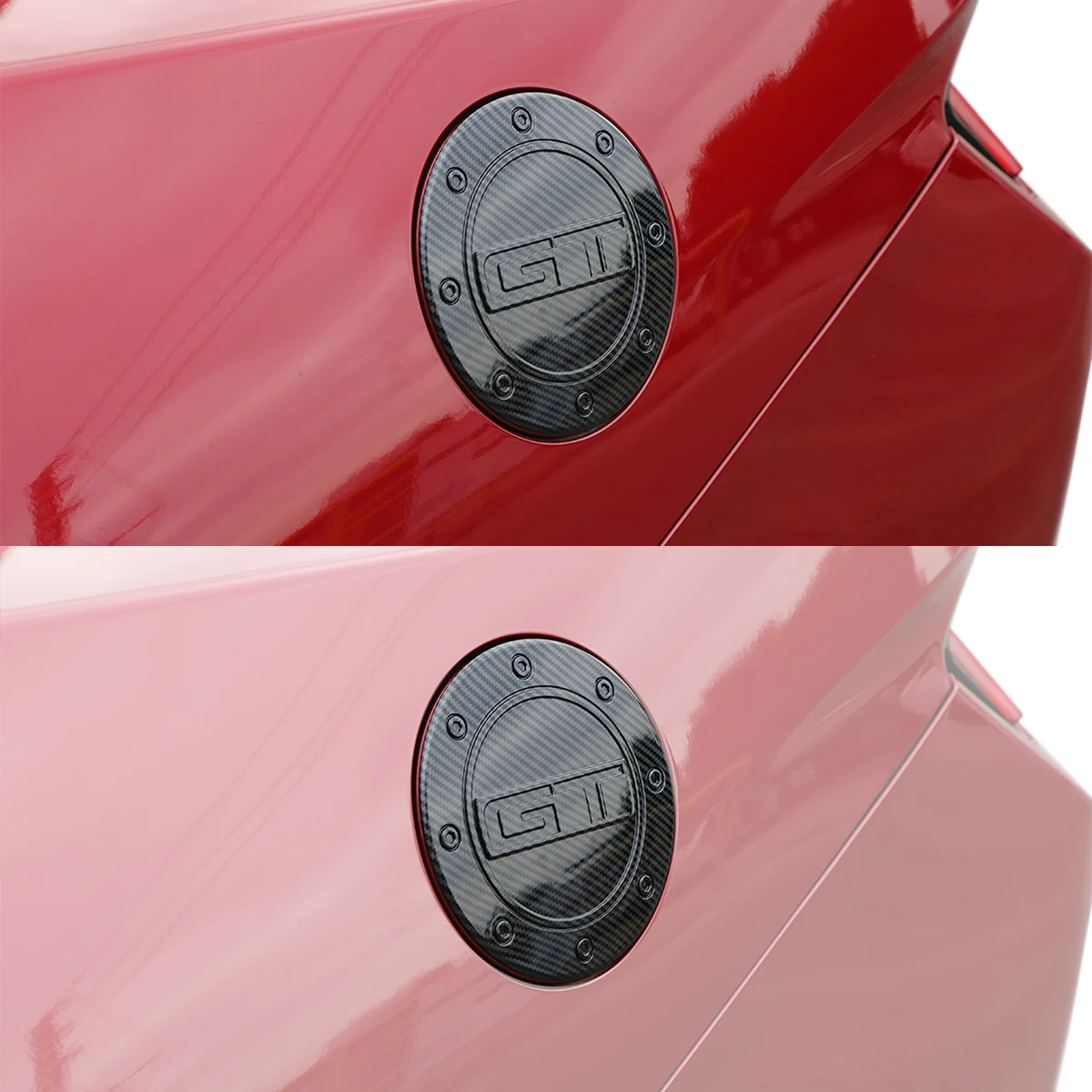 غطاء فتحة تعبئة زيت السيارة خزان الوقود الغاز استبدال غطاء الباب حامي الكسوة لفورد موستانج 2024 2025 + الملحقات الخارجية 1 حزمة