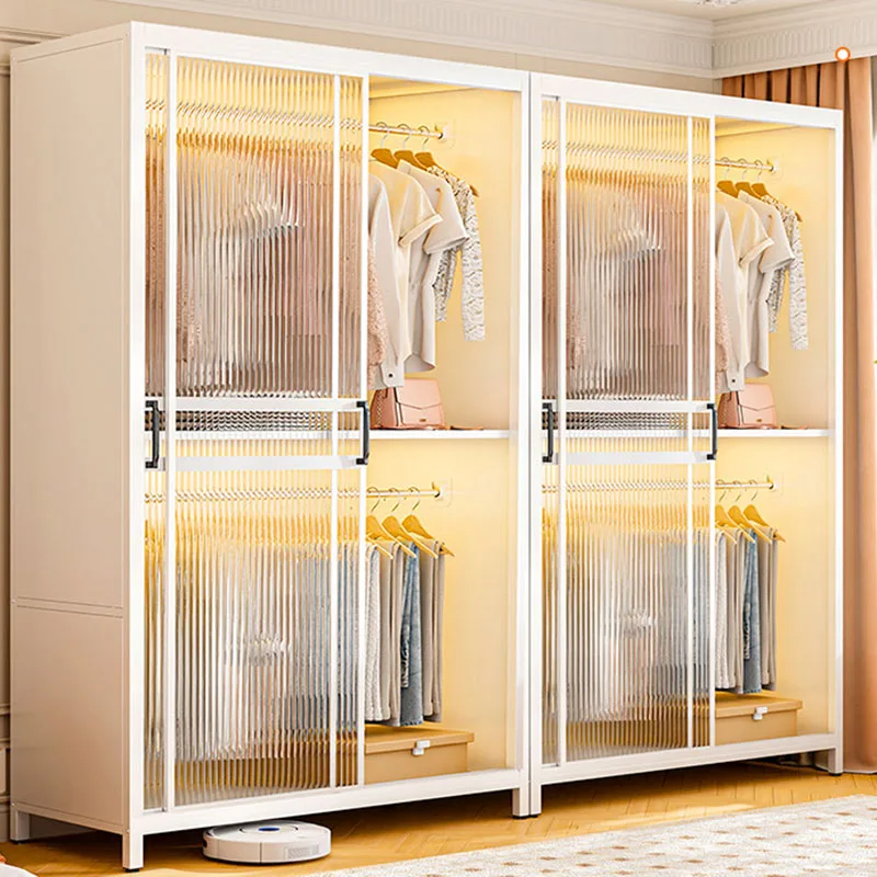 Fabric Display Wardrobe Storage Organizer Living Room Bedroom Clothes Cupboard Closet Cabinet Guarda Roupa Trendy Furniture