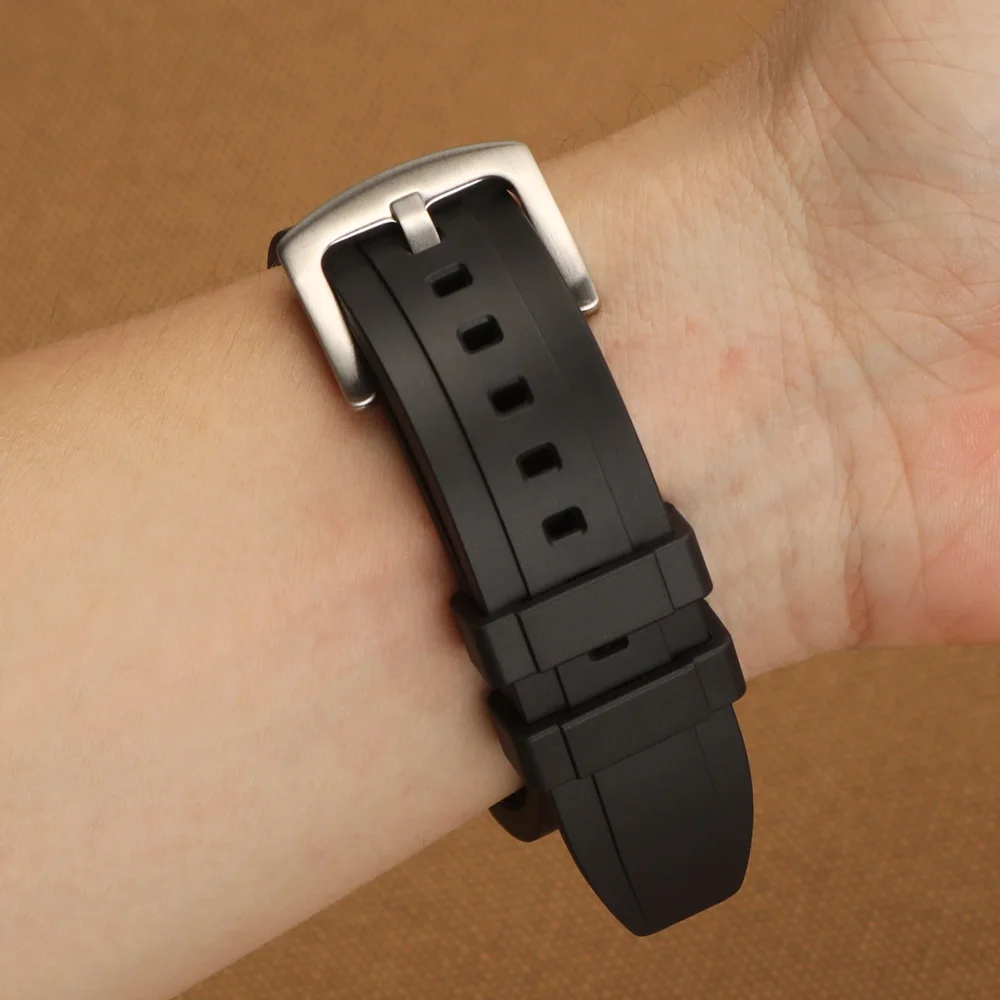 Correa de reloj de silicona Premium de 18mm, 19mm, 20mm, 21mm, 22mm y 24mm, correa de goma de liberación rápida para Omega, Blancpain, correa de reloj Seiko
