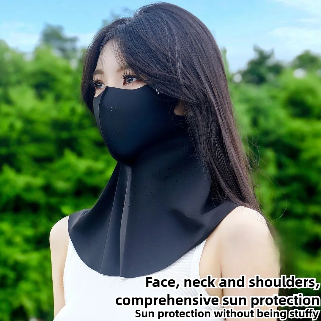 Summer UV Protection Full Face Mask Ice Cooling Breathable Fabric for Outdoor Sports Cycling Hiking