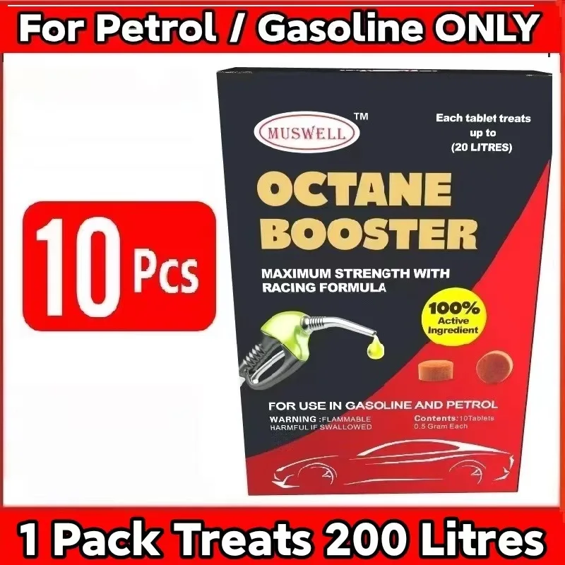 High Performance Octane Booster  Maximum Strength Power Increase Fast Acceleration For Petrol  Only (One Pack Treat 200 Litres)