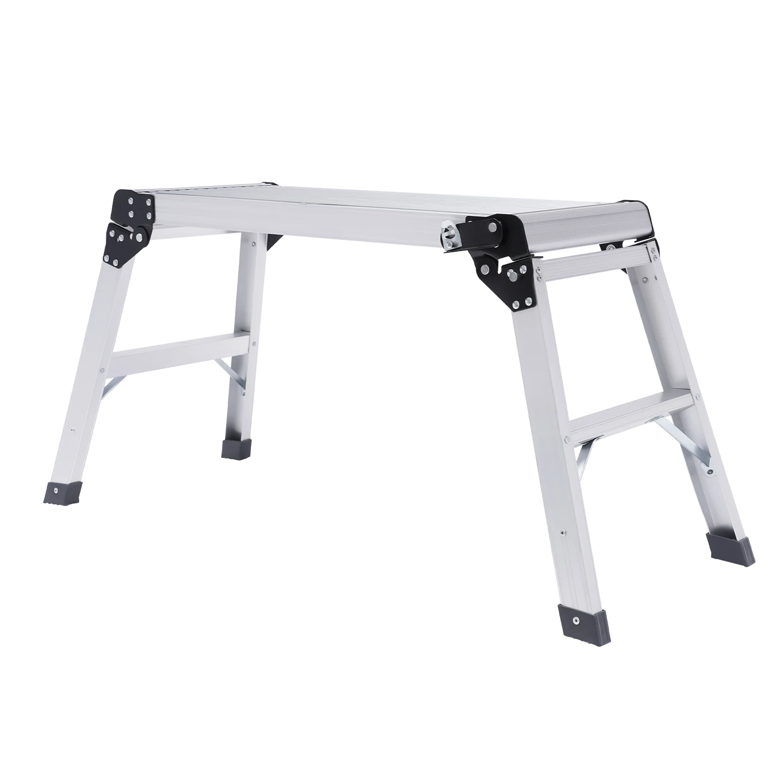 Aluminiumlegierung Plattform-Stufenleiter Faltbar 330lbs Tragfähigkeit Vielseitig Einsetzbar zum Autowaschen Fensterreinigung Dekorieren Camping – Detail 4