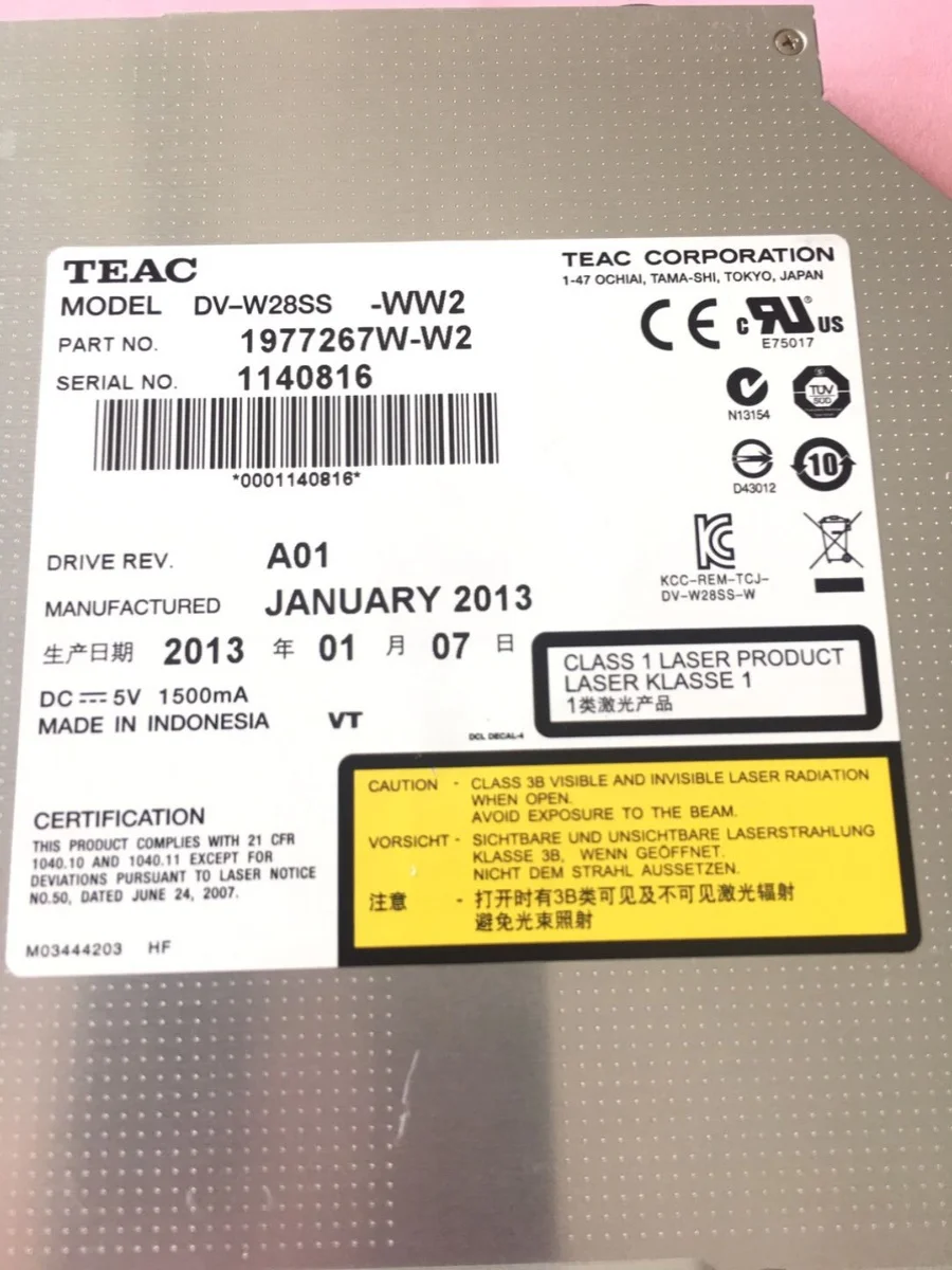 The new TEAC DV-W28SS 12.7MM absorbent optical drive DVD burning all-in-one laptop