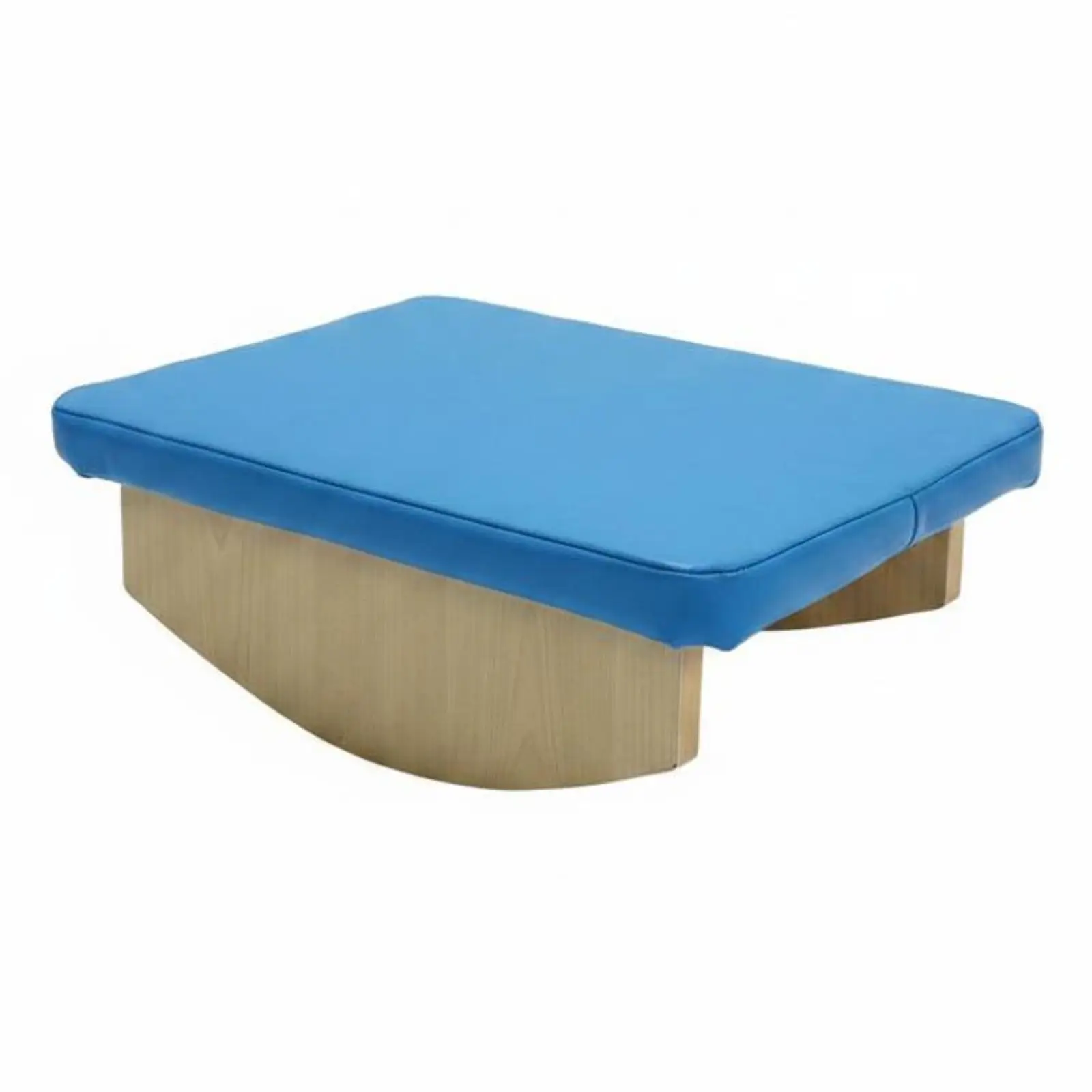 Wooden Vestibular Rocker Curved Base Padded Balance Board Upholstered Balance