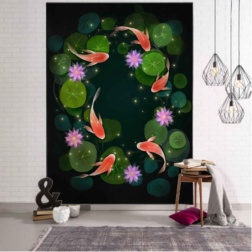 

Lotus tapestry, fabric mural, beach towel, outdoor picnic bed sheet, yoga mat, bohemian aesthetics, home decoration wall hanging