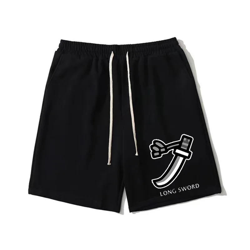 

Мужские летние свободные хлопковые шорты Monster Casual: удобные, дышащие, с мультяшным аниме-принтом, спортивные