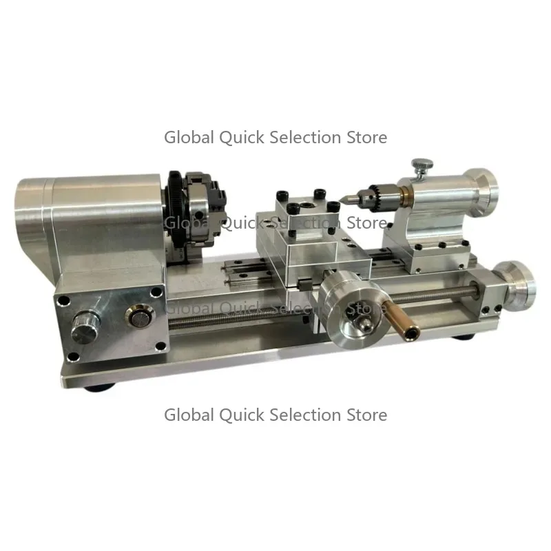 DIY Mini Lathe - Multifunctional Household Woodworking Homemade Small Lathe Port-able Desktop Mic-ro-Lathe 24V 80W