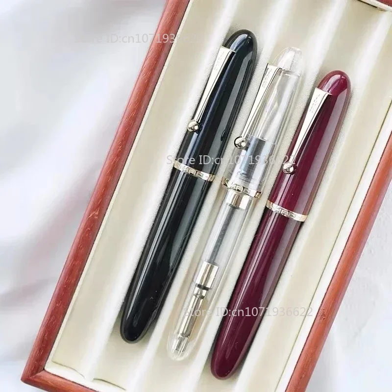 Hot Sale JinHao 9019 Acrylic Transparent Fountain Pen Large No.8 EF/F/M Nib 40mm Luxury Stationery Office Supplies Writing Pens