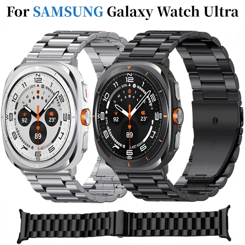 Für Samsung Watch9 8 Ultra 2025 47mm Armband Edelstahlband für Samsung Galaxy Watch8 Classic Metall-Uhrenarmband