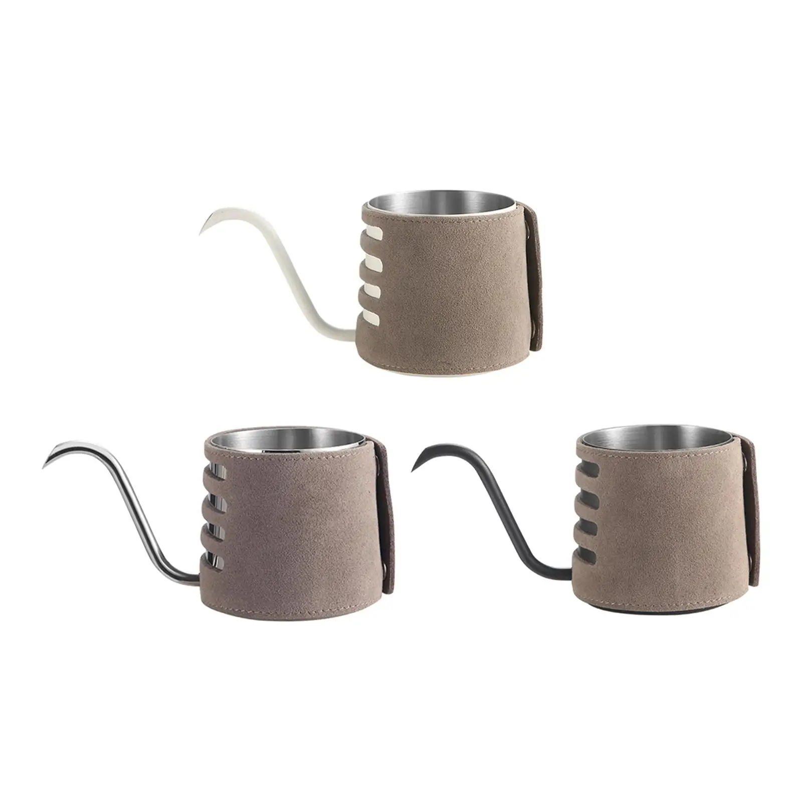 304 Stainless Steel Coffee Drip Kettle with Microfiber ped Coffee Kettle Drip Coffee Pot 250ml