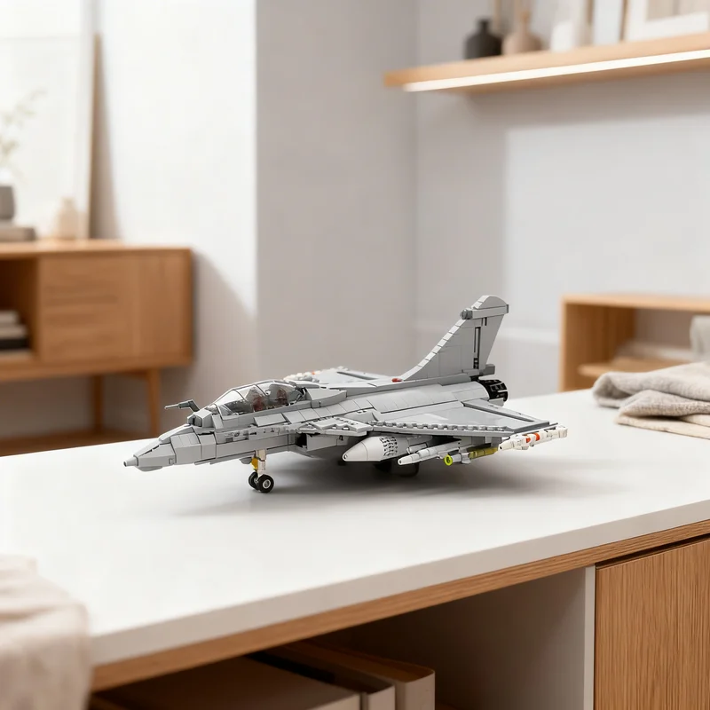 

1216pcs MOC Dassault RAFALE 1 Minifigure Scale Creator Expert Model Building Blocks Architecture Christmas Gifts Toys Idea Toy