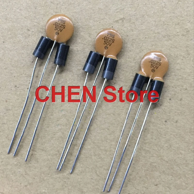 2PCS NEW DST9NC51H223Q55B EMI Squelch Three Terminal Filter Capacitor 22nF Y5S .022S 50V 22nF 3pin Electrolytic capacitor