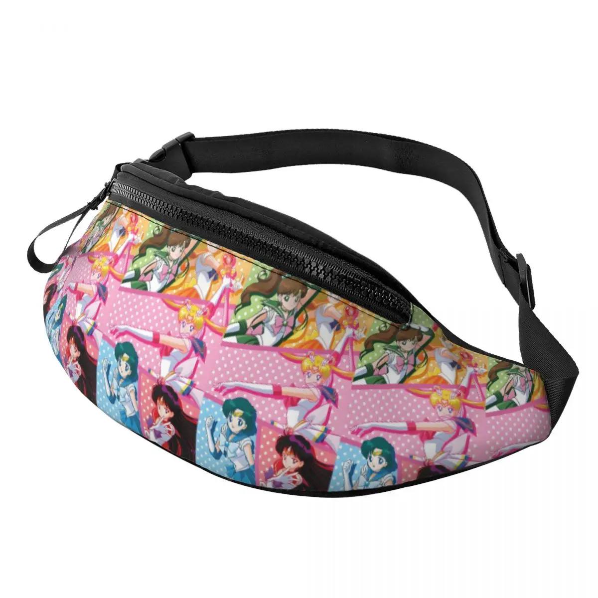 

Поясная сумка на заказ Cool Sailors Anime Moons для мужчин и женщин, поясная сумка через плечо в стиле манга для бега, телефон, сумка для денег