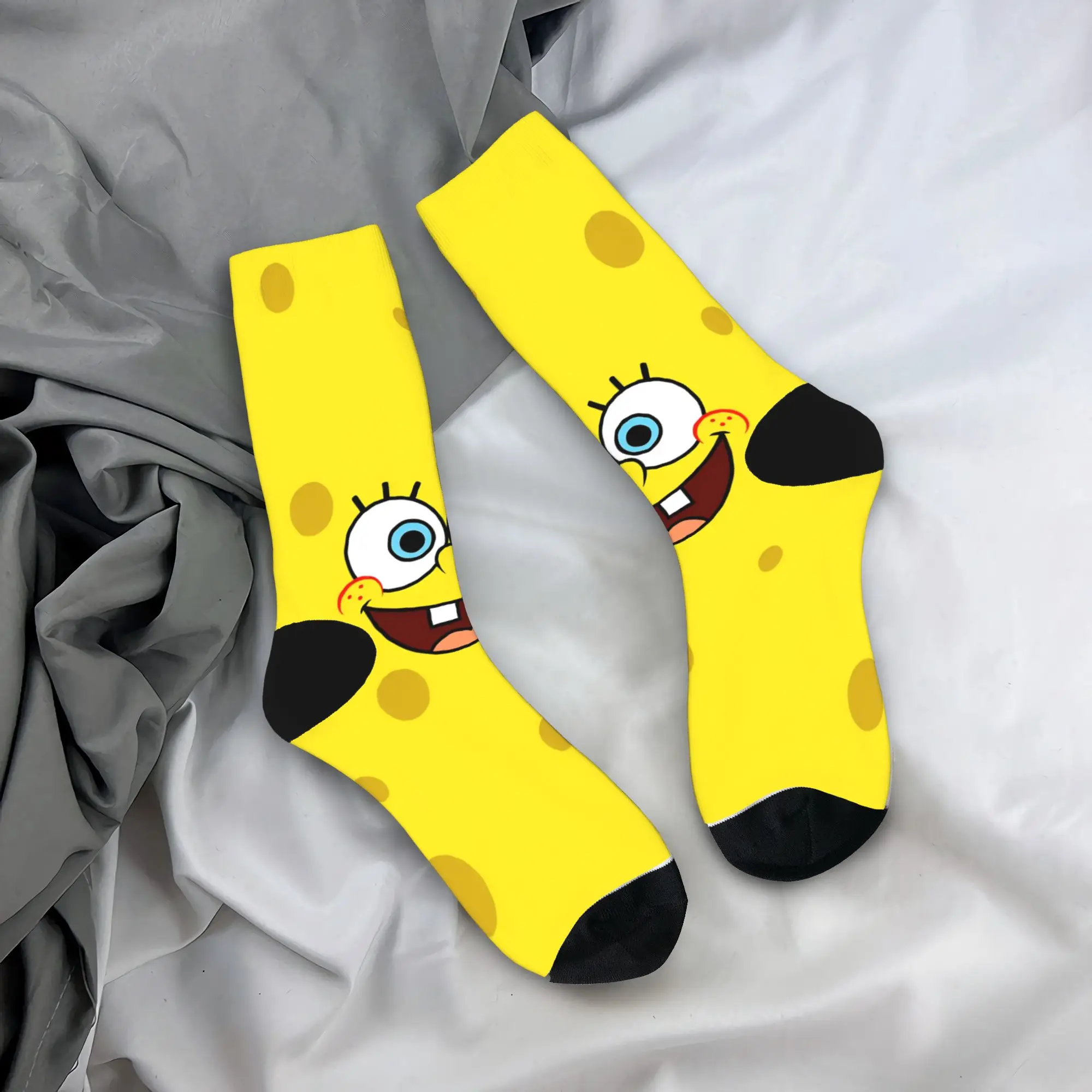 

S-SpongeBobeds S-SquarePantsed Sponge Man Socks Casual Stockings Autumn Non Slip Men's Socks Medium Soft Custom Climbing Socks