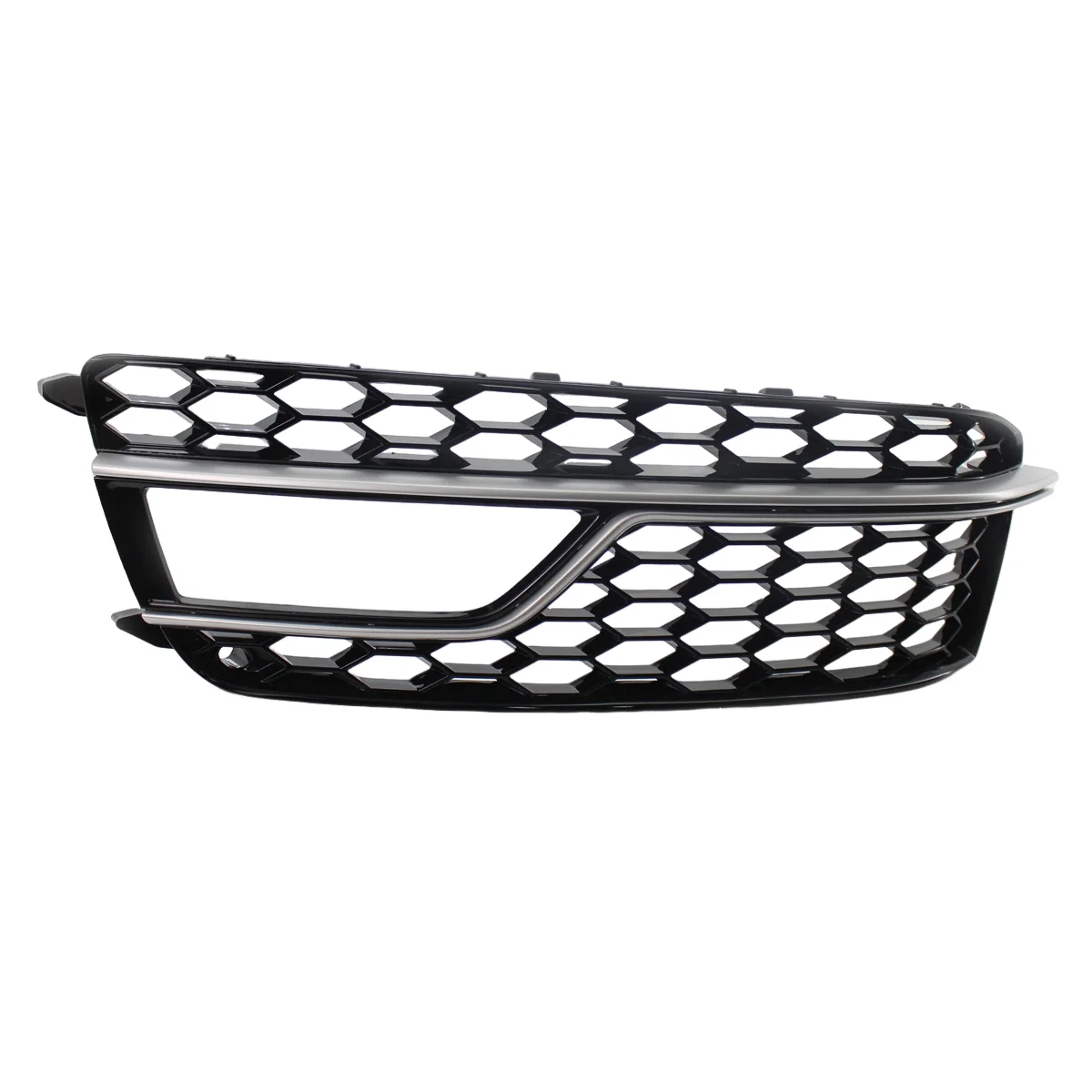 Left Chrome Car Front Bumper Mesh Fog Light Cover Honeycomb Grill Grille Cover for Audi S5 A5 S-Lines 2013-2016