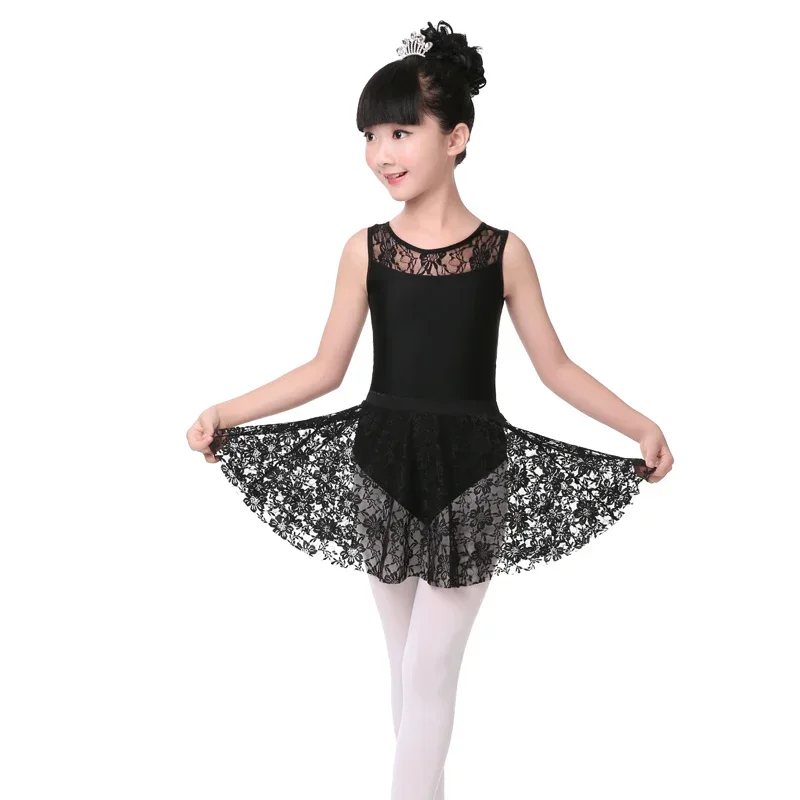 Mädchen Ballett Kleid Spitze Spleiß Baumwolle Ballett Trikot Mädchen Gymnastik Tanz kleid Kinder Kinder Trikot Badeanzug für Tanz kleidung