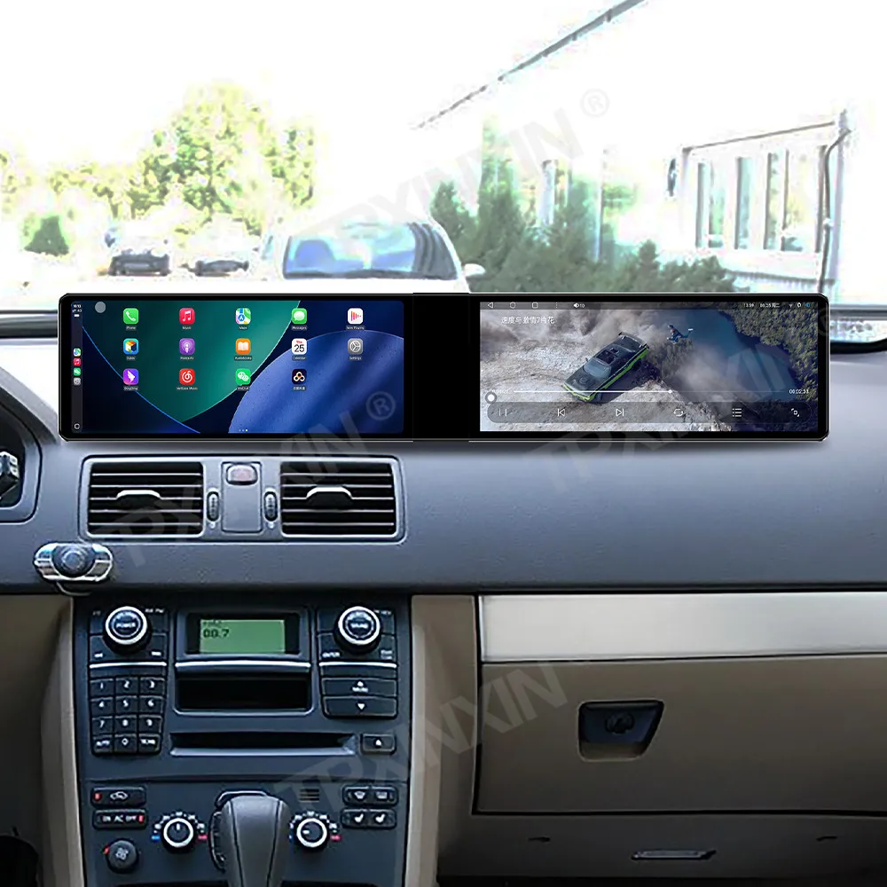 12.3'' Dual Screen Car Radio For Volvo XC90 2004 2005 2006-2014 Car Multimedia Video Player Stereo GPS Carplay Head Unit 4G WIFI