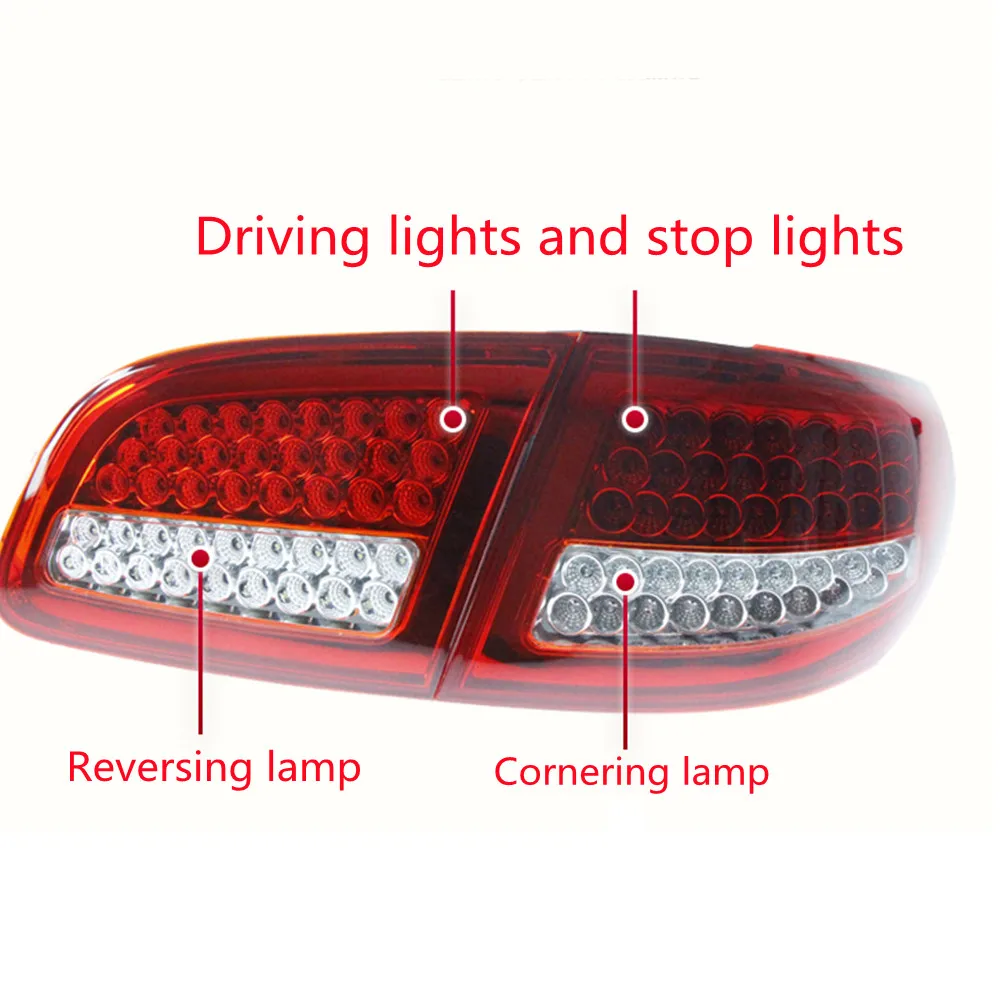 LED Rear Light For Hyundai Santa Fe 2006-2012Taillight Custom Red Clear LED Lens Car Modified LED Lamps Turning Brake Fog Lights