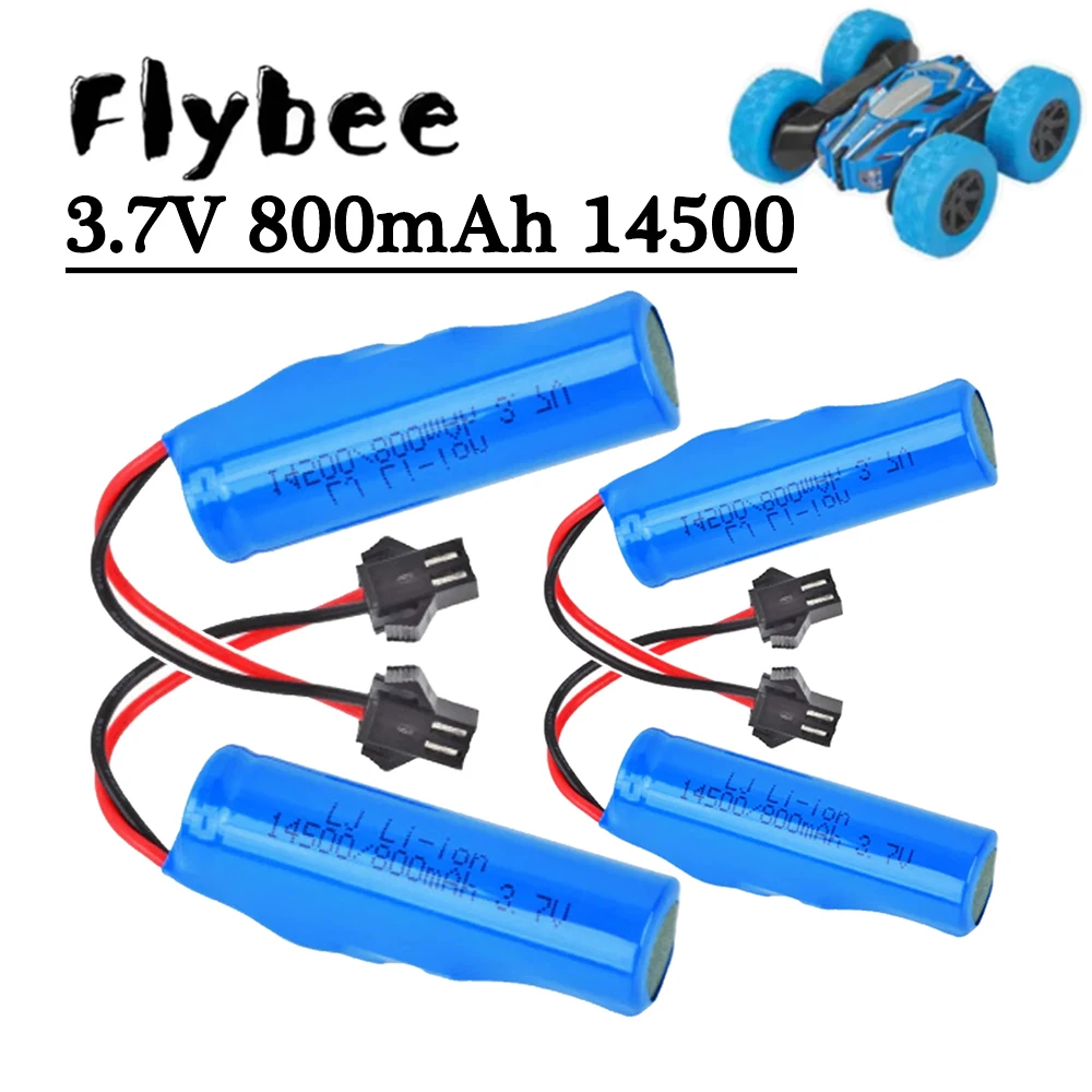 C2 D828 RC Stunt Dump Car Battery 14500 3.7v 800mah Li-ion Battery for DE35 DE38 DE40 DE50 Double-Sided Tumbling Stunt RC Car