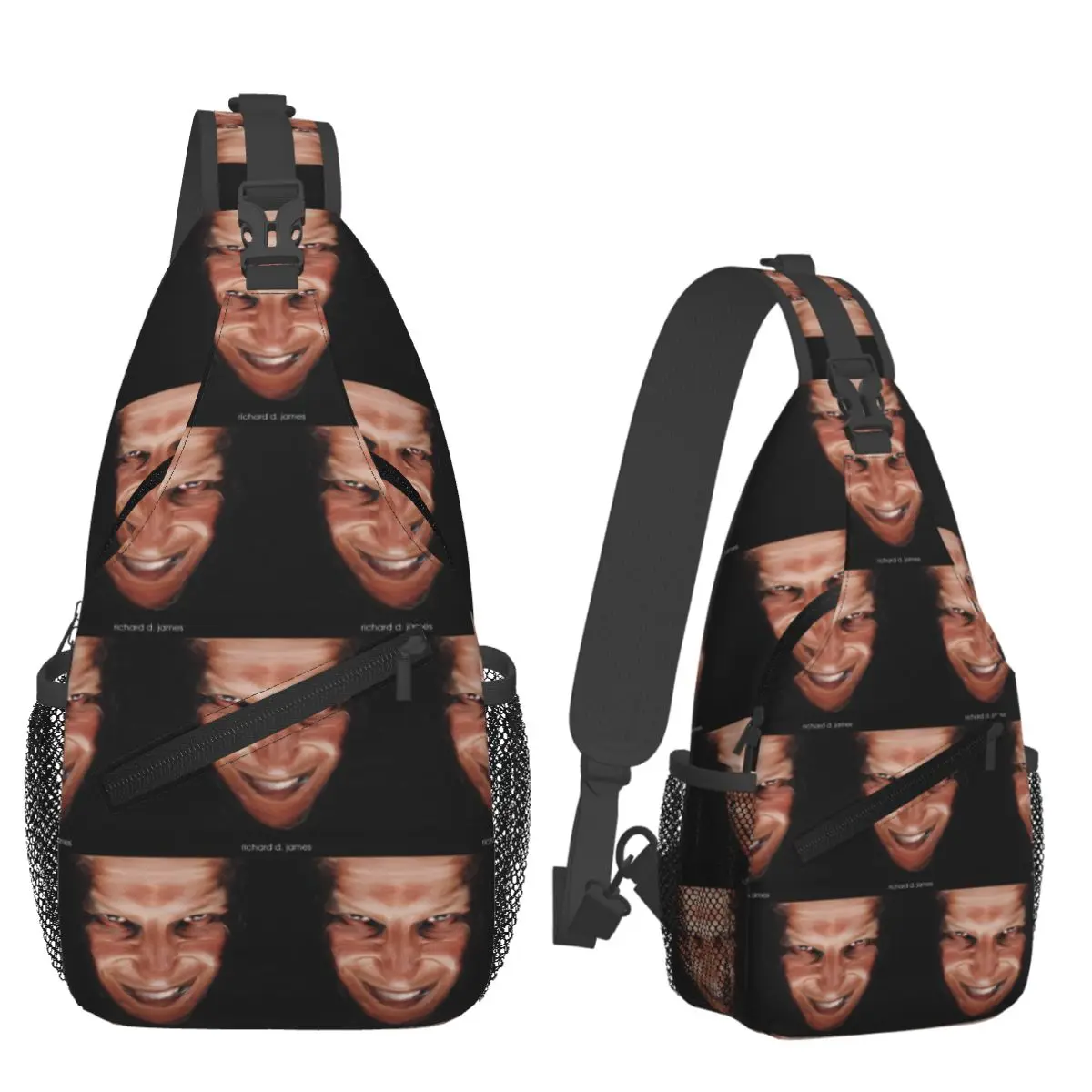 Aphex Twin Electronic Music Artist Producer Chest Bag Men Sling Crossbody Backpack Chest Bag Traveling Daypack Shoulder Bag