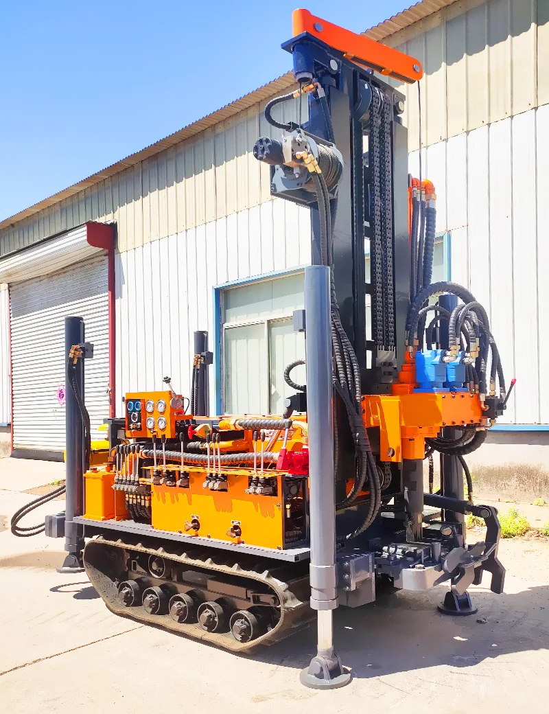 맞춤형 150m 160m 깊이 크롤러 공압식 회전식 시추공 휴대용 수중 시추기