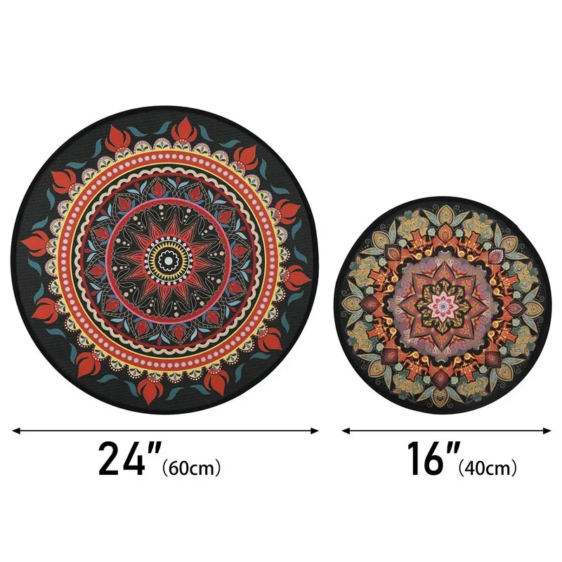 flannel yoga mat round mandala flower pattern meditation cushion Pad Astrology Floor Mat antiskid  witchcraft  Altar Prop