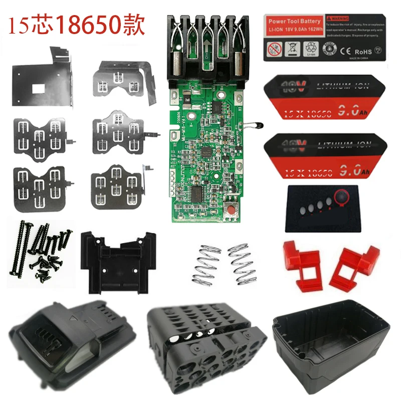 For M18 Li-ion Battery Plastic Case Charging Protection Circuit Board Shell For Milwaukee 18V 3Ah 6Ah 9Ah Housings Sticker Label